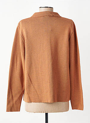 Gilet manches longues fermeture boutonnée sur le devant marron GEVANA femme