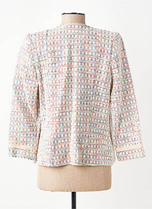 Veste casual col rond blanc GEVANA femme