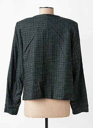 Veste casual col rond vert GEVANA femme