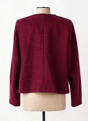 Veste casual col rond rouge GEVANA femme