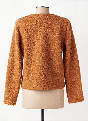 Veste casual col rond marron GEVANA femme