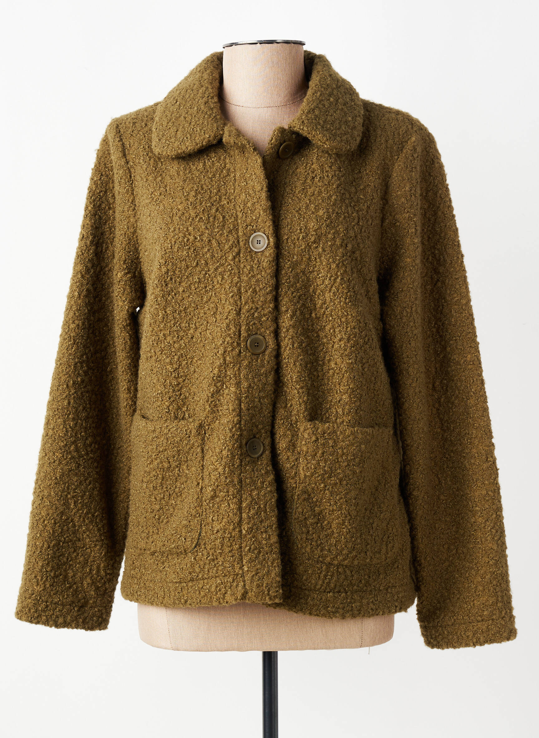 Veste casual coupe droite vert GEVANA femme