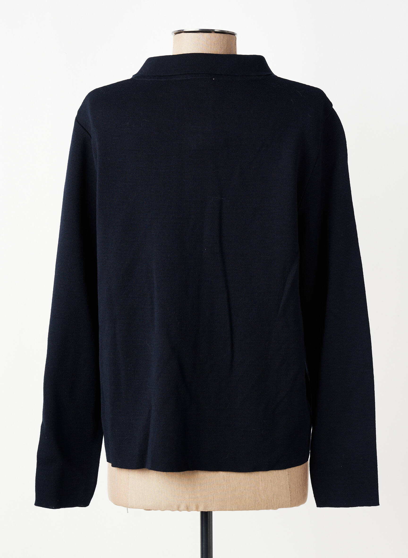 Gilet manches longues fermeture boutonnée sur le devant bleu GEVANA femme
