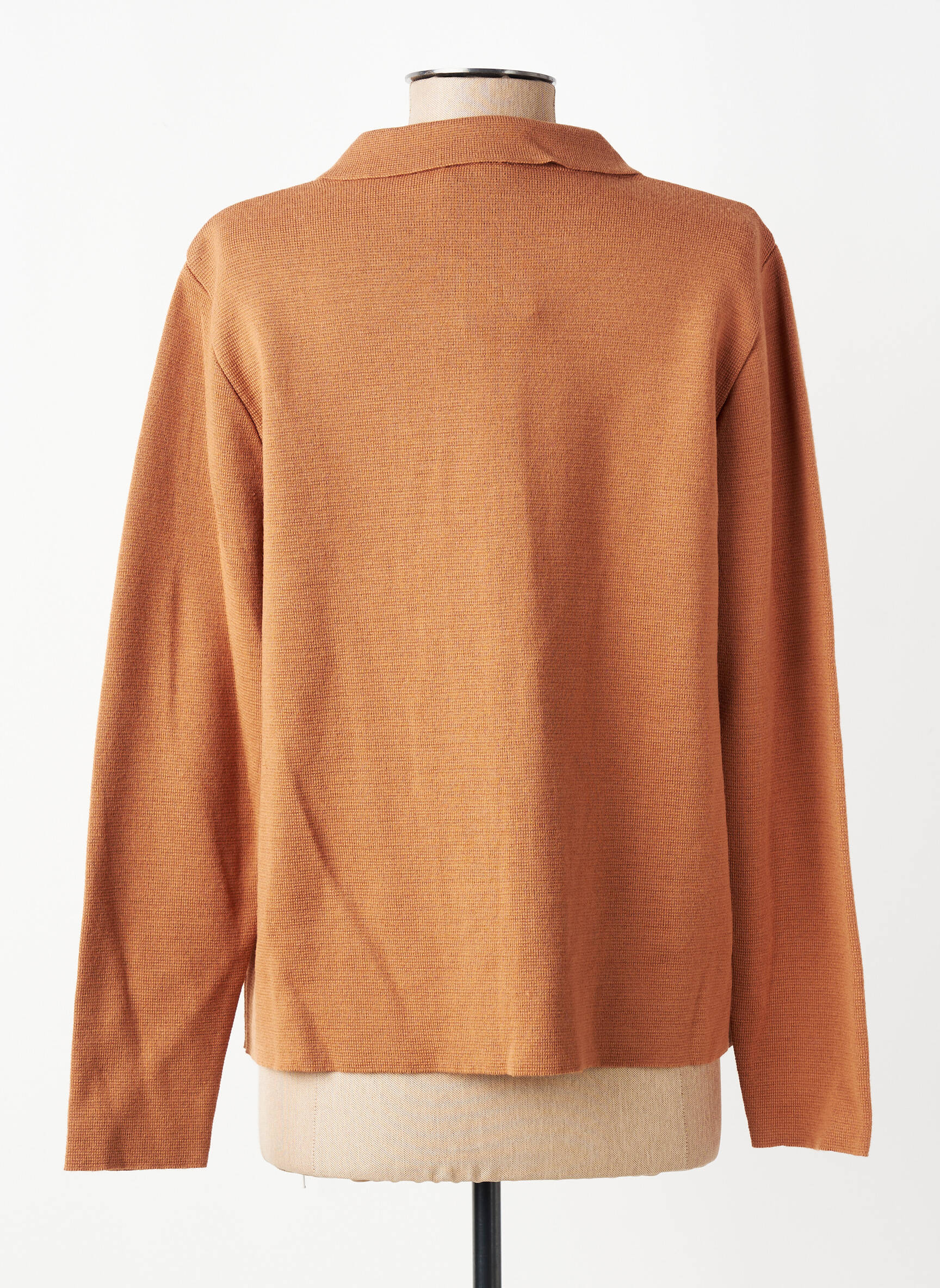 Gilet manches longues fermeture boutonnée sur le devant marron GEVANA femme