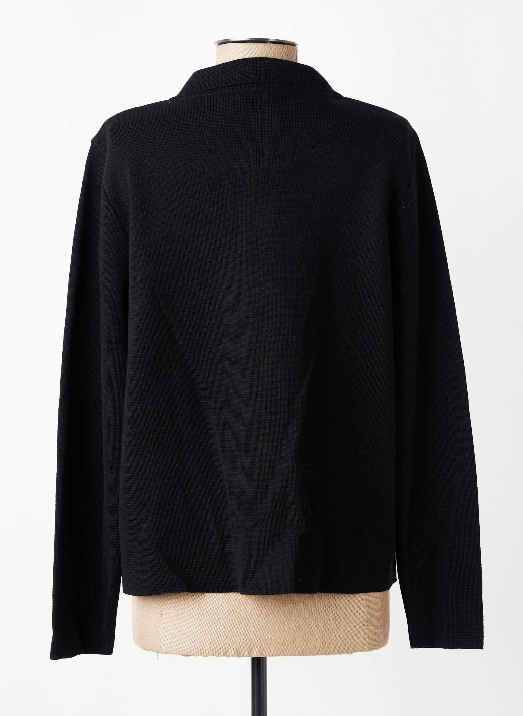 Gilet manches longues fermeture boutonnée sur le devant noir GEVANA femme
