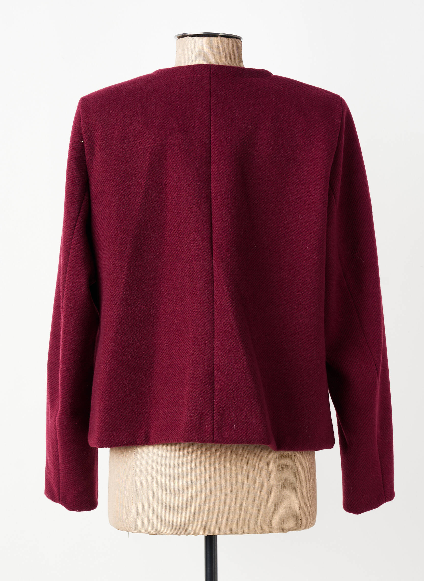 Veste casual col rond rouge GEVANA femme