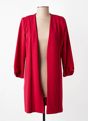 Veste casual coupe cintrée rouge GEVANA femme