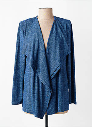 Gilet manches longues stretch bleu GEVANA femme