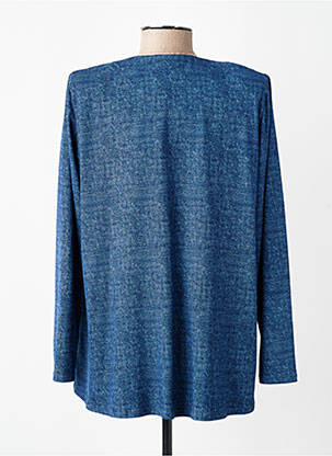 Gilet manches longues stretch bleu GEVANA femme