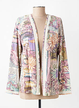 Gilet manches longues stretch beige GEVANA femme