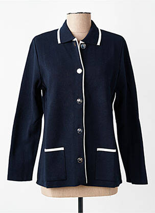 Gilet manches longues stretch bleu GEVANA femme