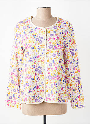 Veste casual col rond beige GEVANA femme