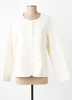 Veste casual col rond beige GEVANA femme