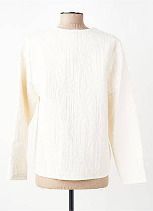 Veste casual col rond beige GEVANA femme