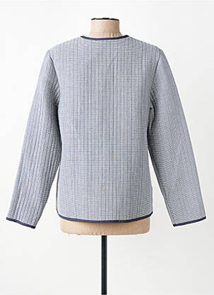 Veste casual col rond bleu GEVANA femme