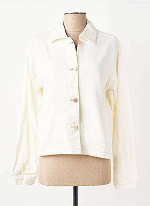 Veste casual poignets boutonnés avec fente beige DIVILUNE femme