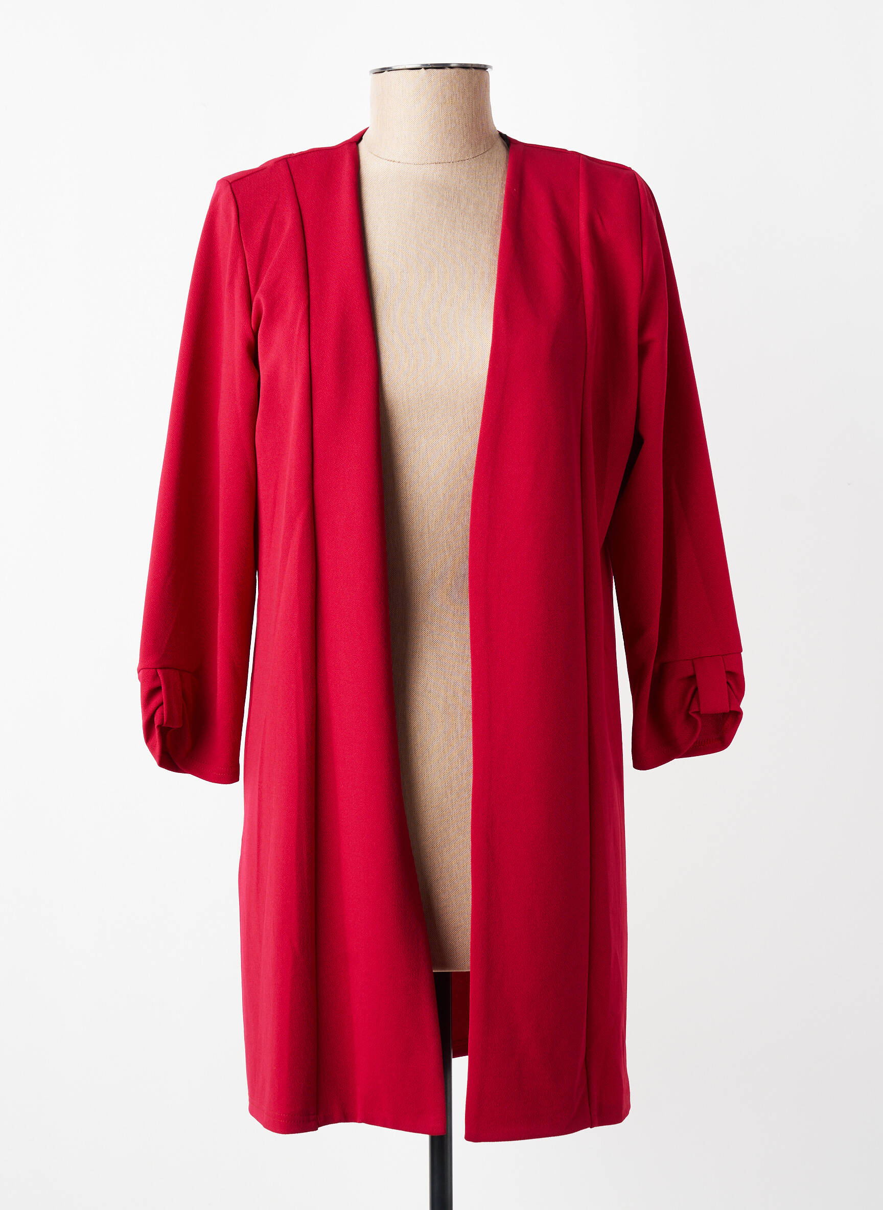 Veste casual coupe cintrée rouge GEVANA femme