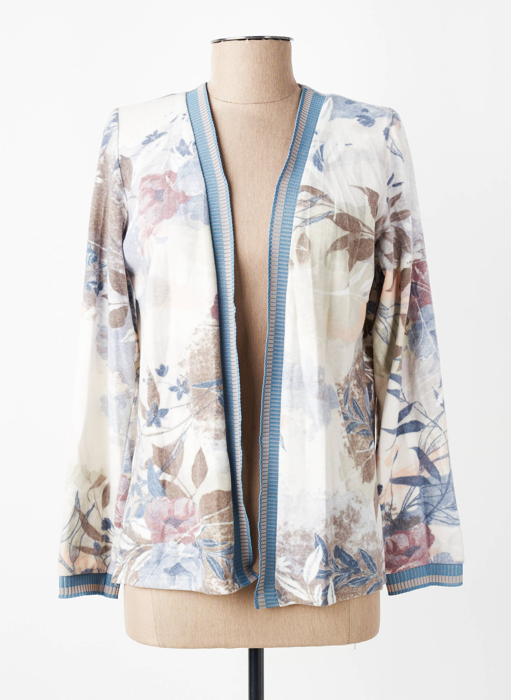 Gilet manches longues stretch beige GEVANA femme