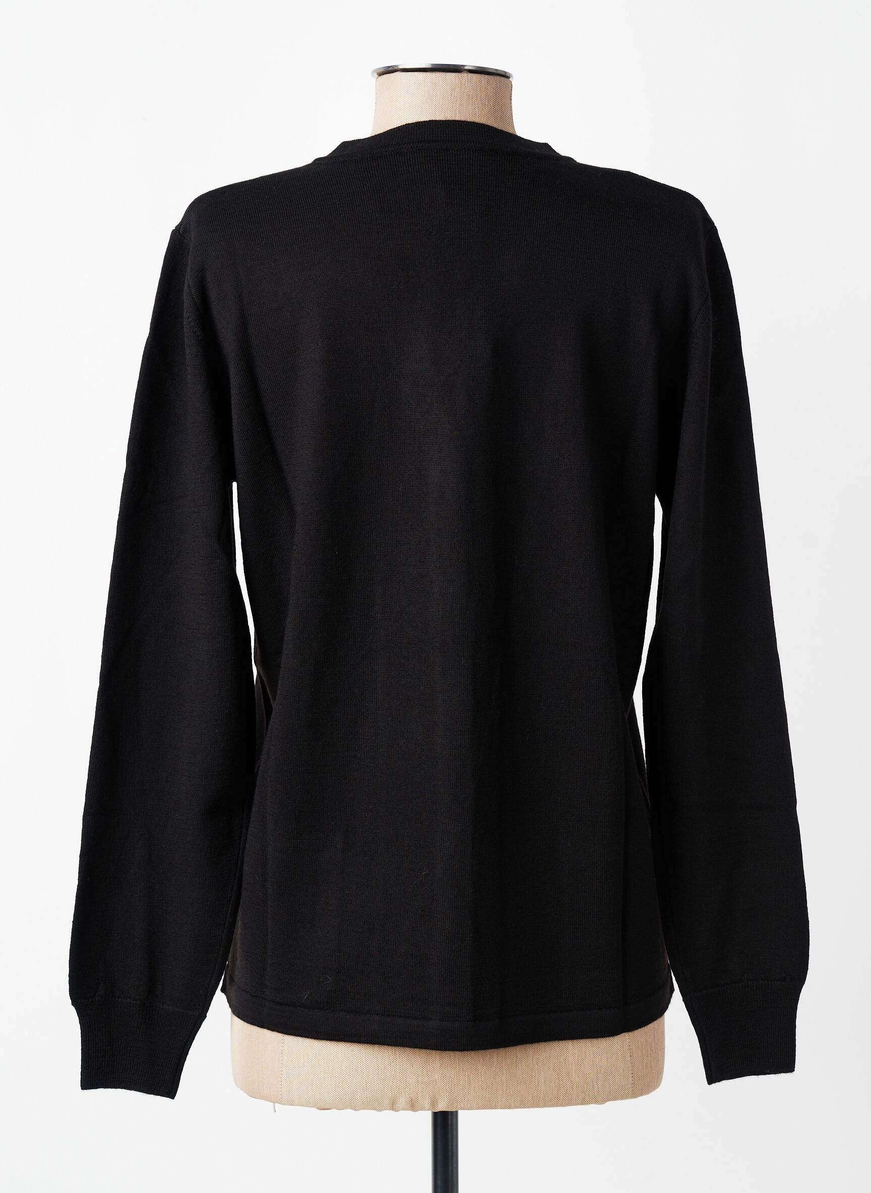 Gilet manches longues resserrée sur le bas noir GEVANA femme