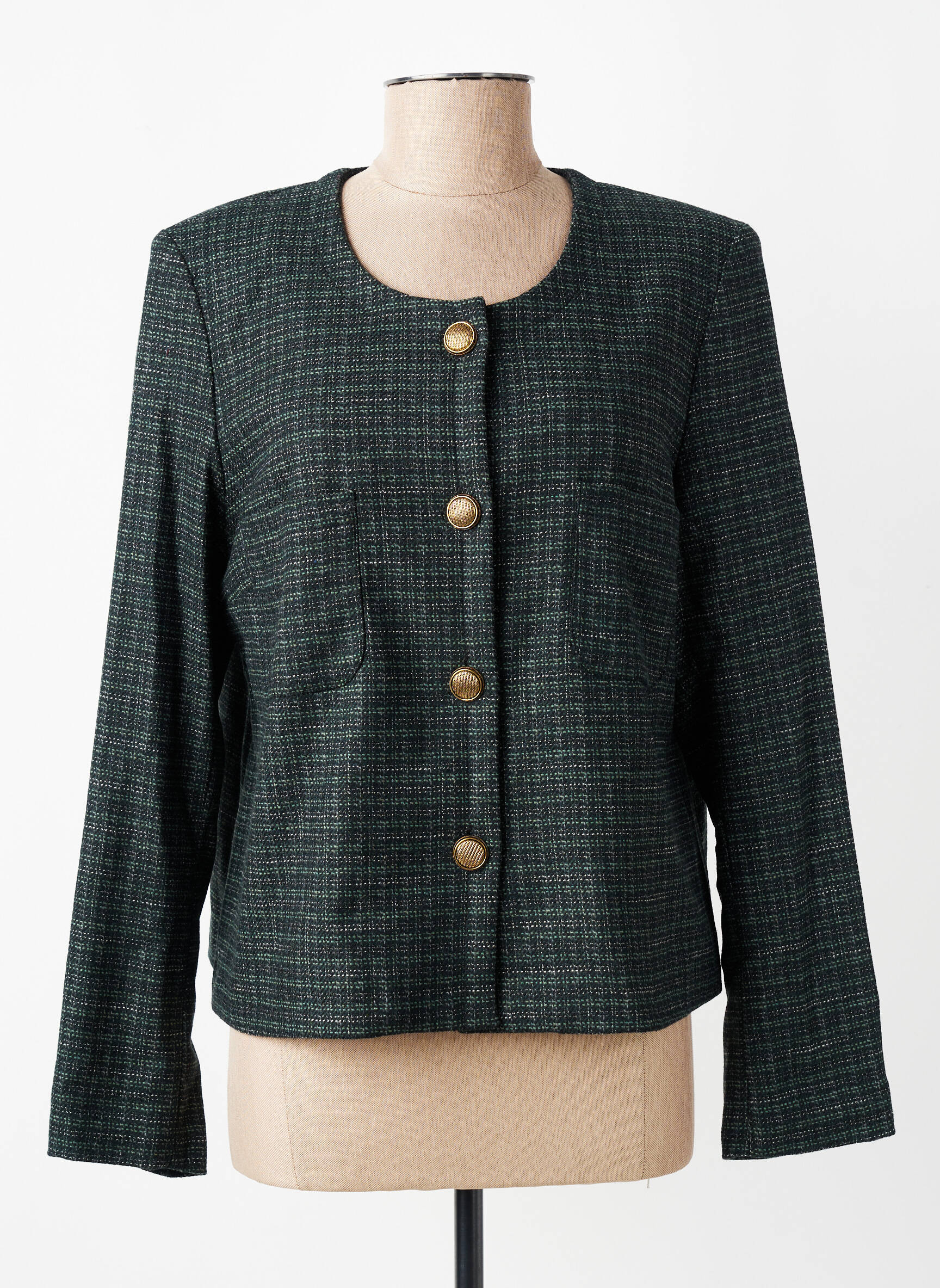 Veste chic poches noir GEVANA femme
