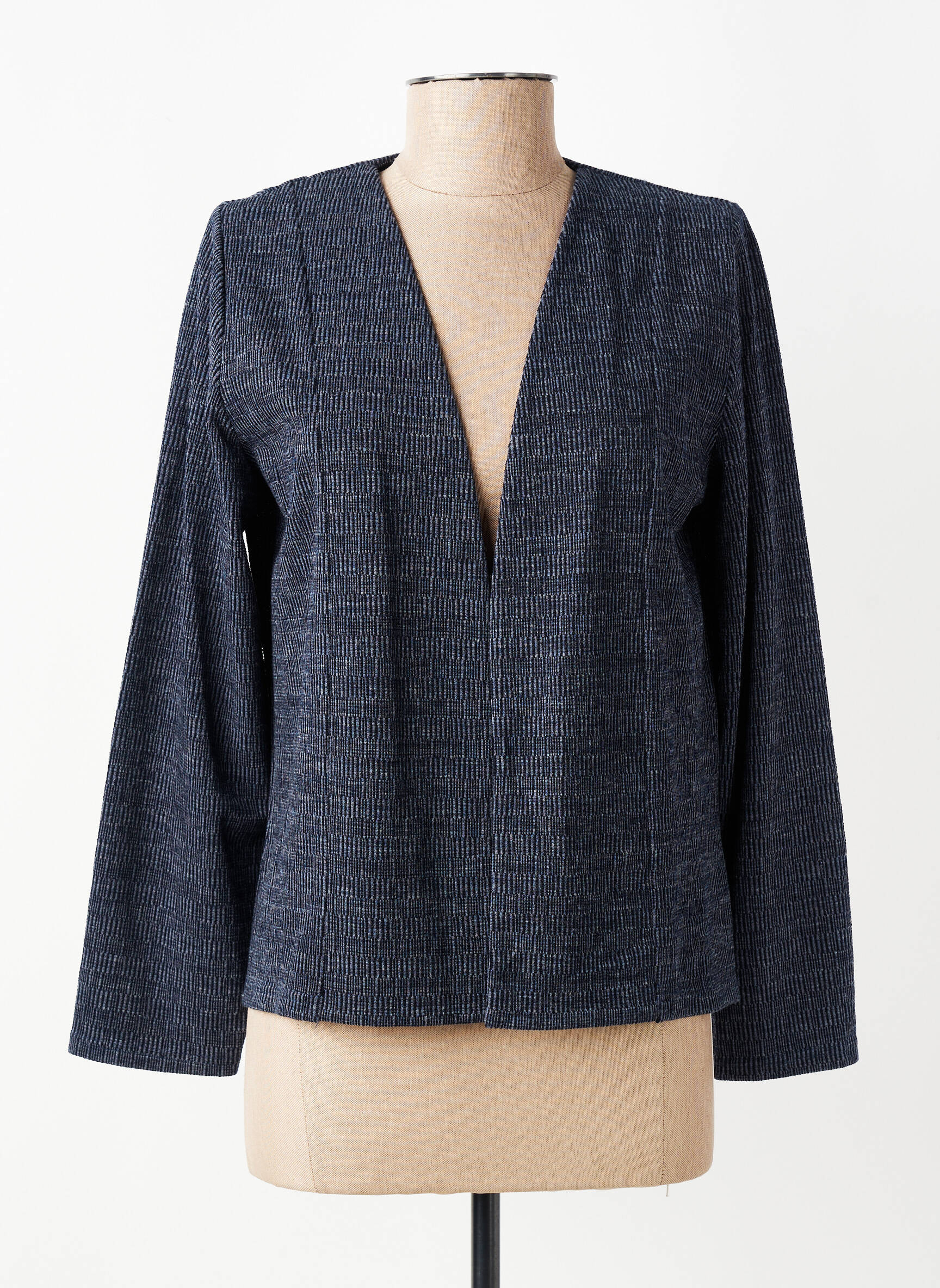 Gilet manches longues stretch bleu GEVANA femme