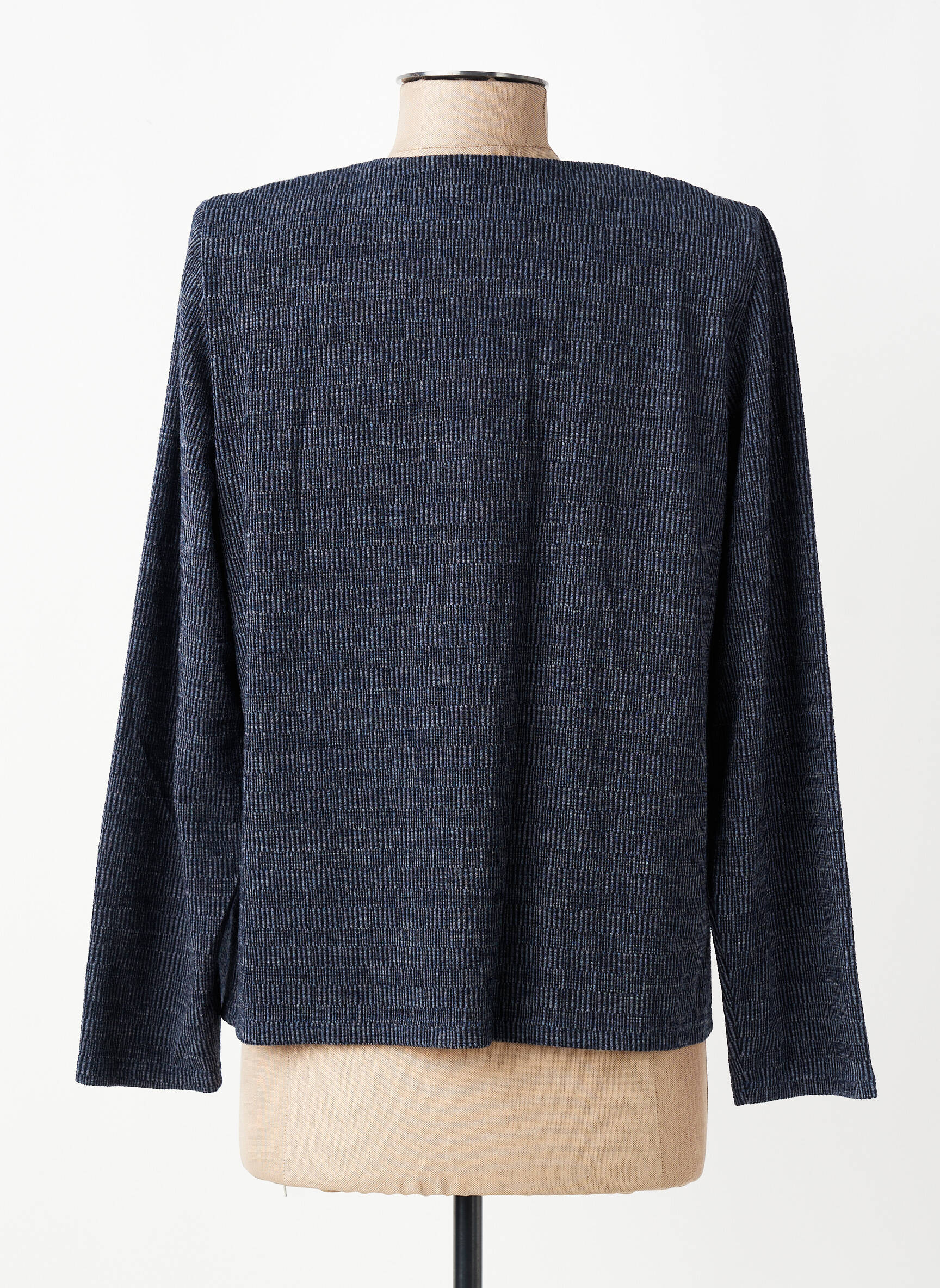 Gilet manches longues stretch bleu GEVANA femme