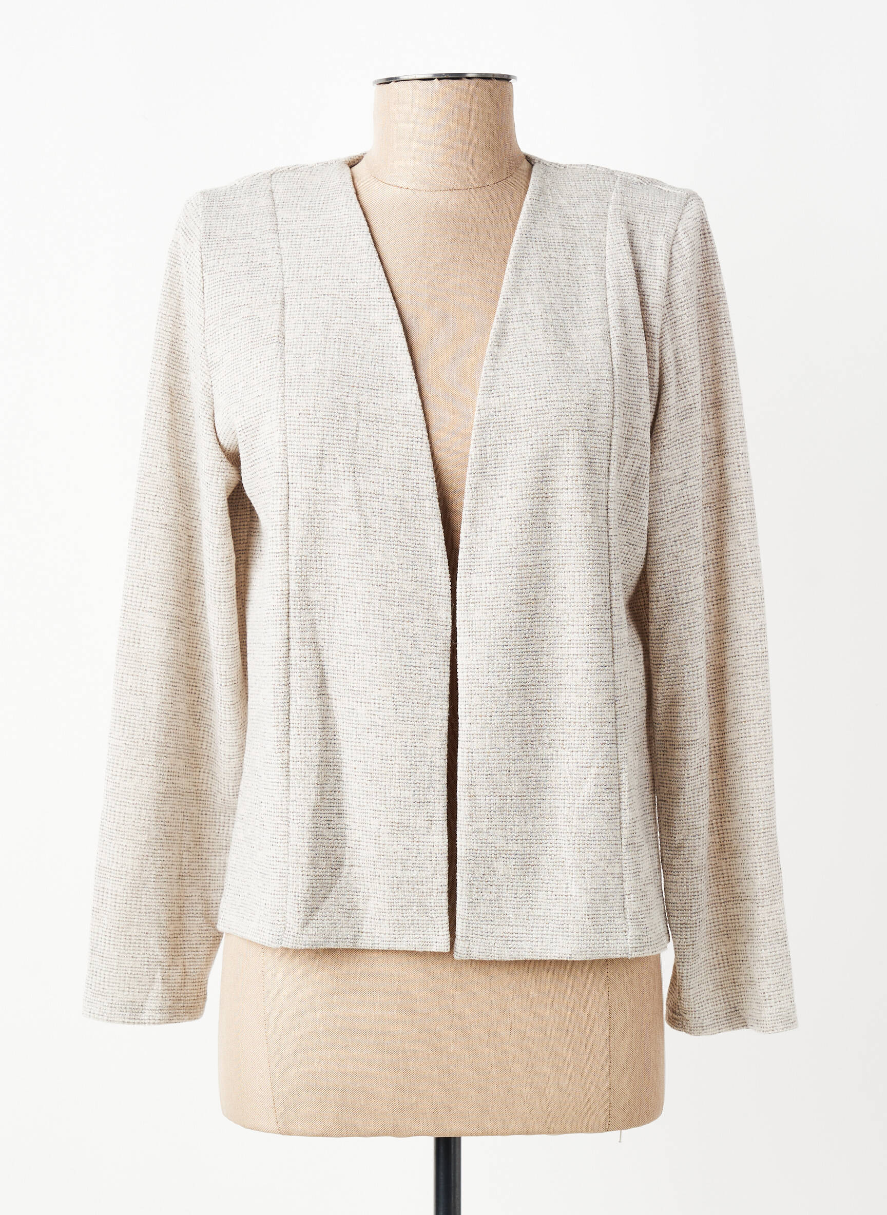 Veste casual coupe cintrée beige GEVANA femme