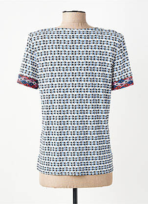 Top stretch manches courtes bleu GEVANA femme