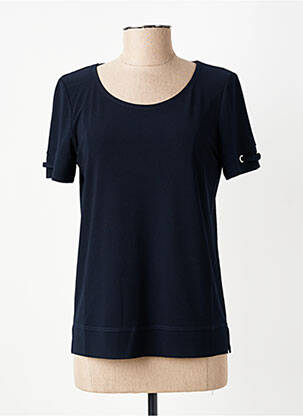 T-shirt stretch manches courtes bleu GEVANA femme