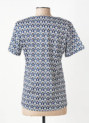 Top stretch manches courtes bleu GEVANA femme