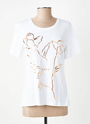 T-shirt sérigraphie manches courtes blanc GEVANA femme