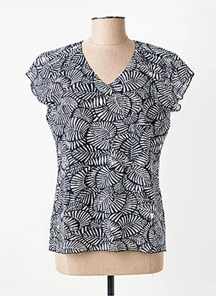 Top manches courtes manches courtes bleu GEVANA femme