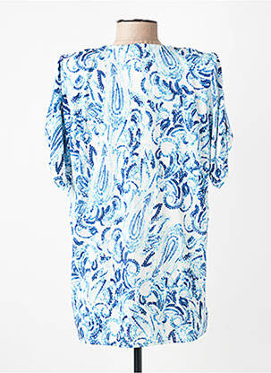Top stretch manches courtes bleu GEVANA femme