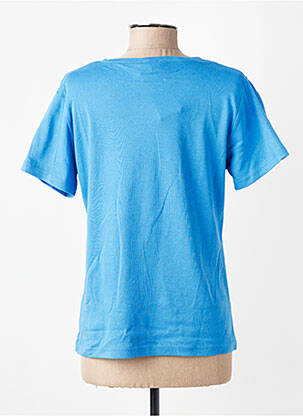 T-shirt sérigraphie avec strass manches courtes bleu GEVANA femme