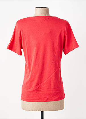 T-shirt col v manches courtes rouge GEVANA femme