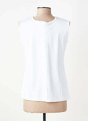 Débardeur stretch sans manche blanc GEVANA femme