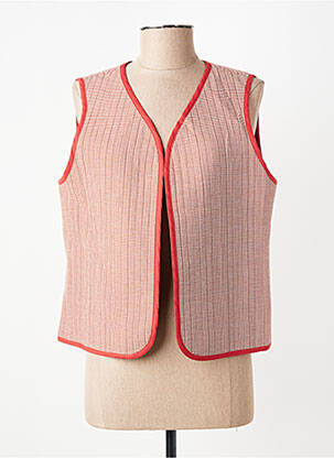 Gilet sans manche coupe droite orange GEVANA femme