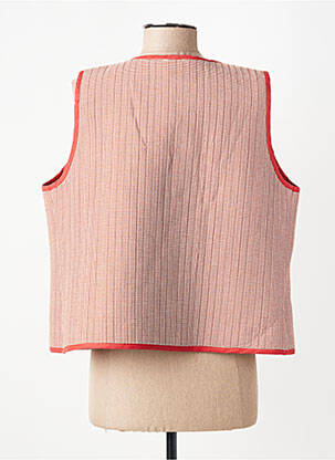 Gilet sans manche coupe droite orange GEVANA femme