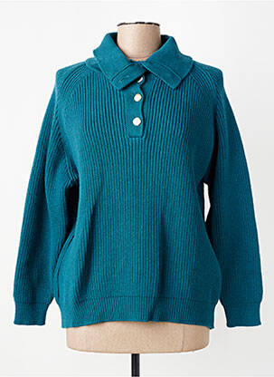 Pull stretch manches longues vert GEVANA femme