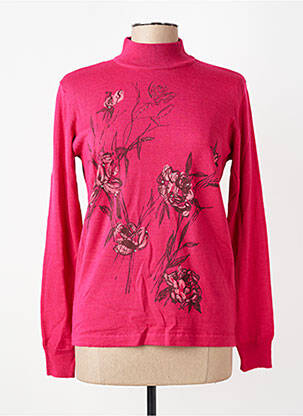 Pull resserrée sur le bas manches longues rose GEVANA femme