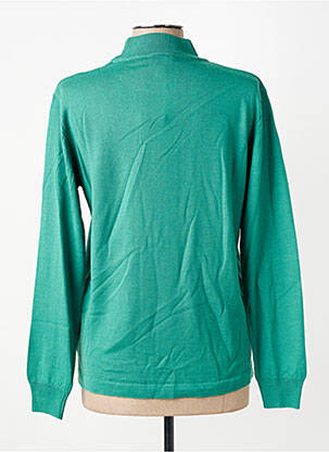 Pull coupe cintrée manches longues vert GEVANA femme