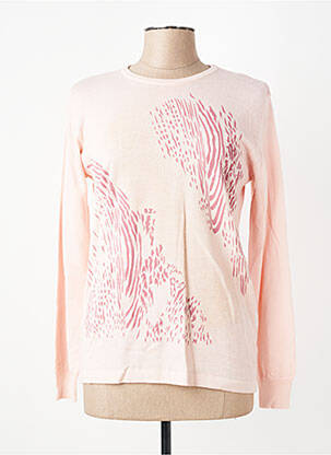 Pull coupe cintrée manches longues rose GEVANA femme