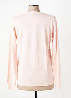 Pull coupe cintrée manches longues rose GEVANA femme