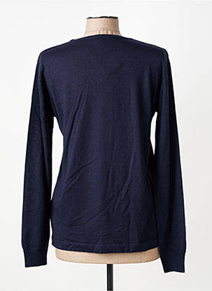 Pull coupe cintrée manches longues bleu GEVANA femme