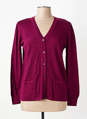 Gilet manches longues stretch rouge GEVANA femme