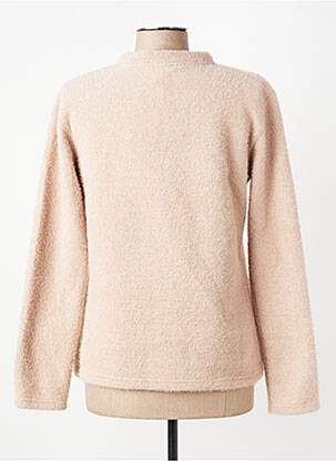 Gilet manches longues col rond beige GEVANA femme