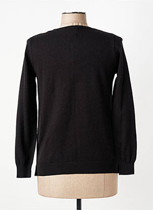 Pull stretch manches longues noir GEVANA femme