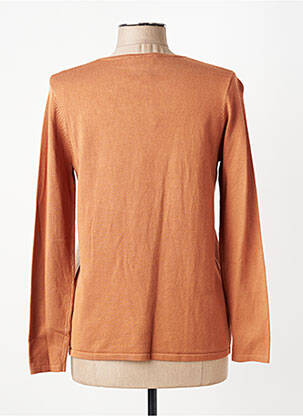Pull coupe cintrée manches longues orange GEVANA femme