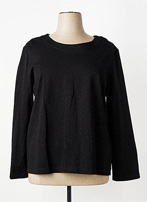 Sweat-shirt stretch manches longues noir GEVANA femme