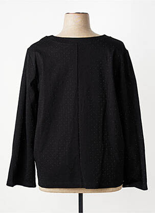 Sweat-shirt stretch manches longues noir GEVANA femme